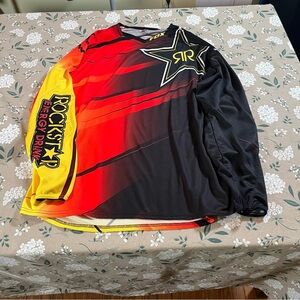 Fox Racing Rockstar Jersey Men’s Large Y2K Flames Fire Longsleeve